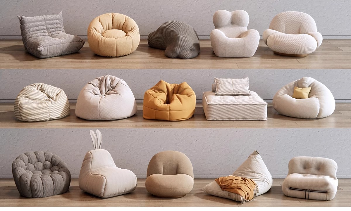 图片[13]-休闲沙发SU模型 办公室等待休息区商场接待多人单体工装草图大师-大怪兽分享