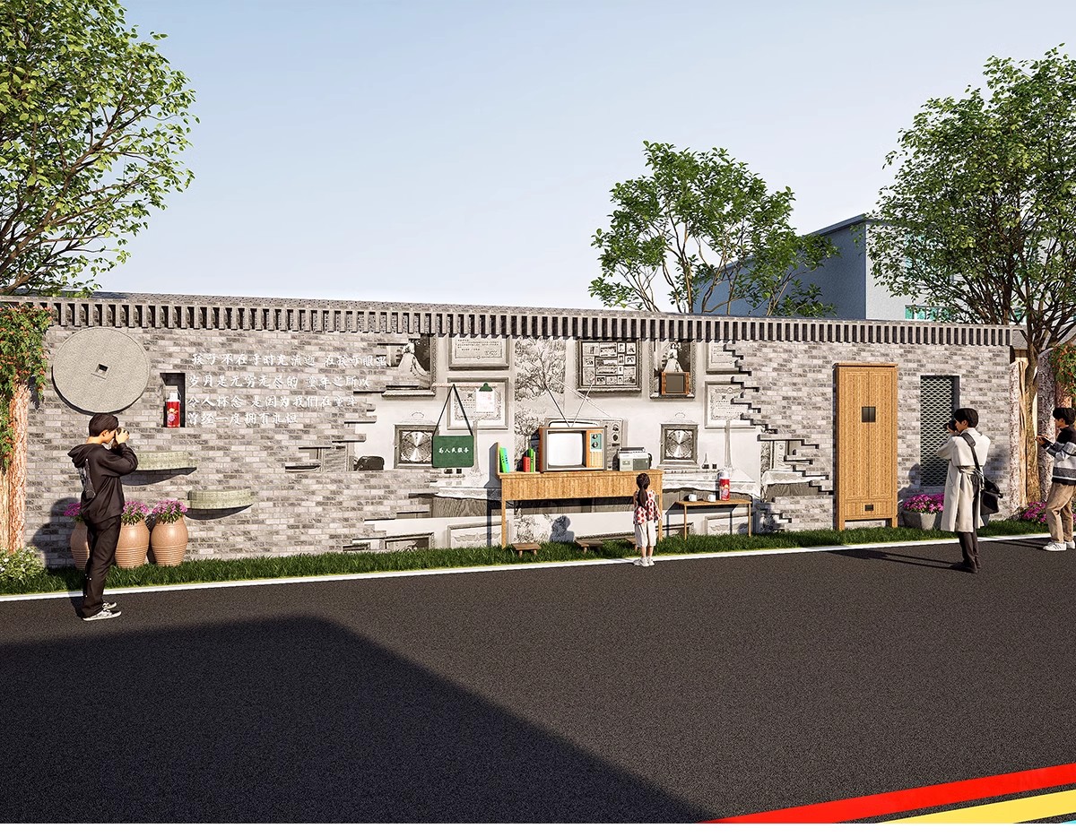 图片[13]-特色文化中式景观墙su模型小品艺术浮雕柱徽派白墙景墙庭院雕塑-大怪兽分享