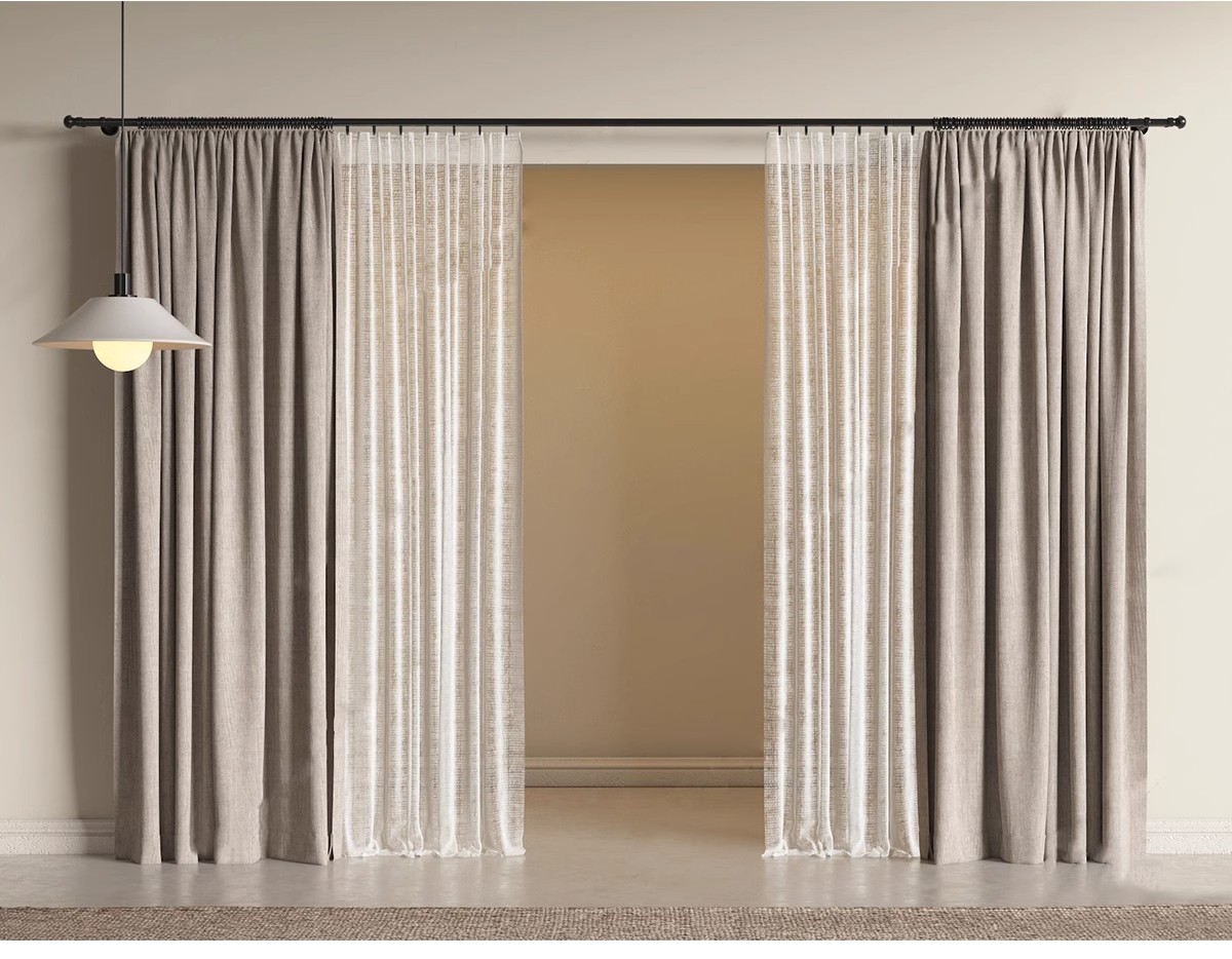 图片[13]-客厅卧室软装现代布艺罗马杆窗帘纱帘帷幔遮光拉帘SU模型草图大师-大怪兽分享