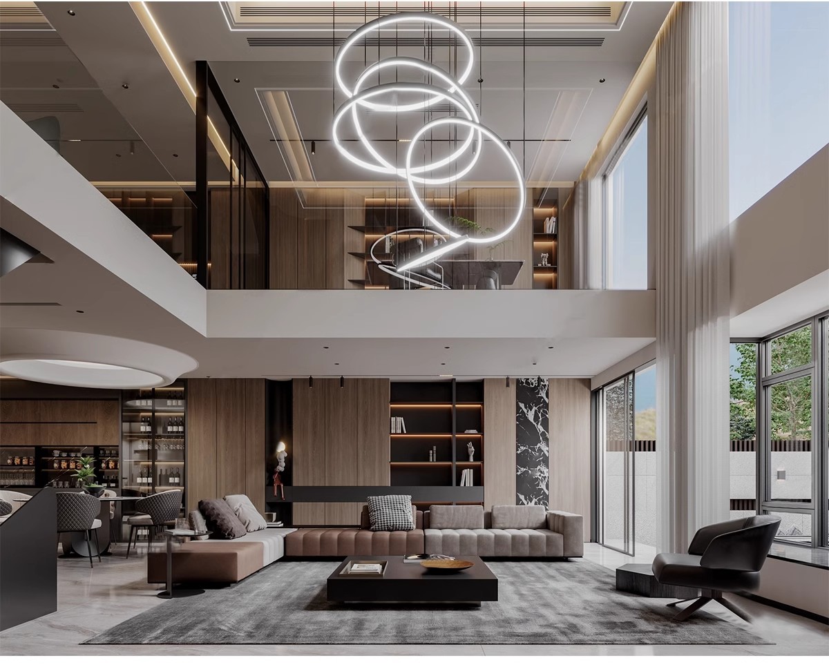 图片[13]-2025年现代简约复式挑空别墅3D模型库家装整体客厅卧室3Dmax素材-大怪兽分享