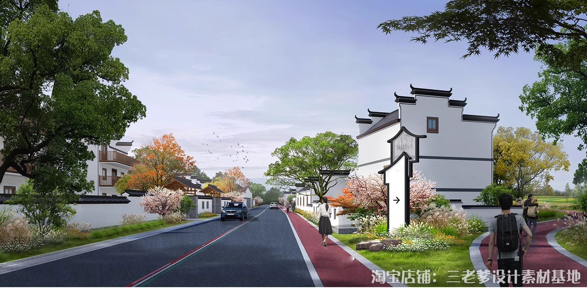 图片[13]-新农村环境景观改造效果图ps后期 美丽乡村绿化花境卉素材psd分层-大怪兽分享