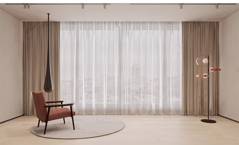 图片[42]-客厅卧室软装现代布艺罗马杆窗帘纱帘帷幔遮光拉帘SU模型草图大师-大怪兽分享