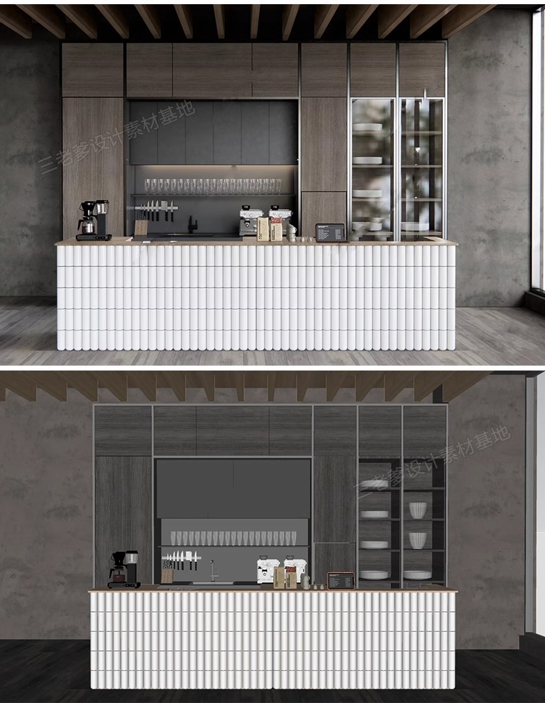图片[41]-侘寂风餐厅室内设计饭店奶茶店咖啡厅餐饮空间工装草图大师SU模型-大怪兽分享