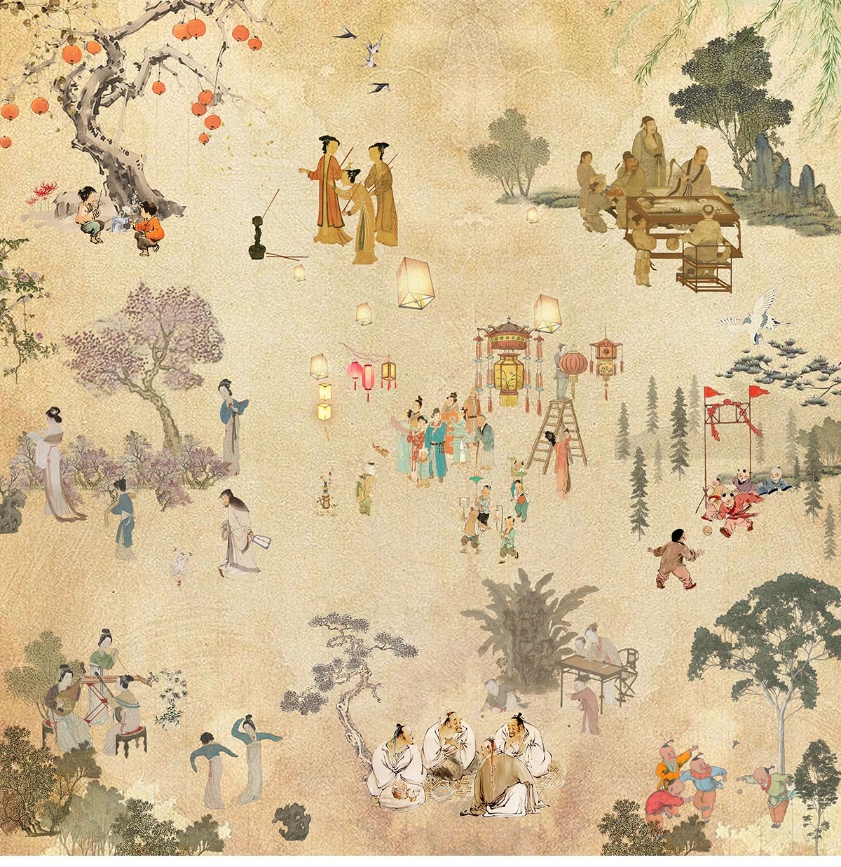 图片[13]-古风竞赛风拼贴建筑景观鸟瞰图psd效果图立面人物植物ps免扣素材-大怪兽分享