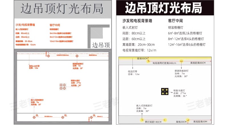 图片[14]-无主灯灯光及天花吊顶设计案例电路电气平面图施工图cad图纸模板-大怪兽分享