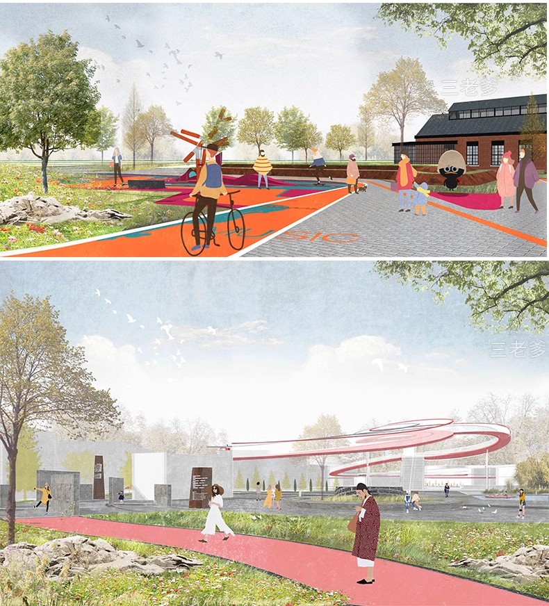 图片[13]-小清新插画风PS/AI素材库植物人物拼贴园林景观建筑分析PSD效果图-大怪兽分享