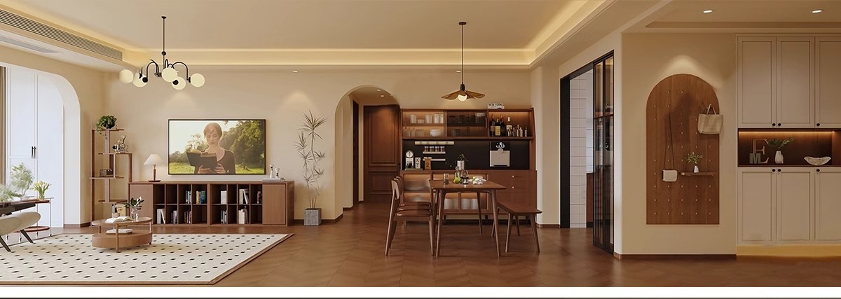 图片[14]-现代中古风家装家具客厅餐厅su模型复古风室内装饰工业风草图大师-大怪兽分享