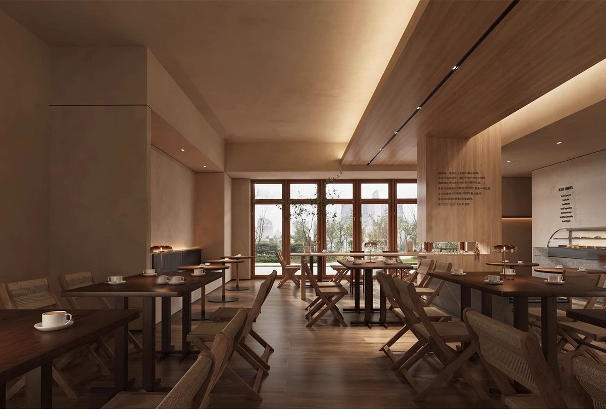 图片[14]-侘寂风餐厅室内设计饭店奶茶店咖啡厅餐饮空间工装草图大师SU模型-大怪兽分享