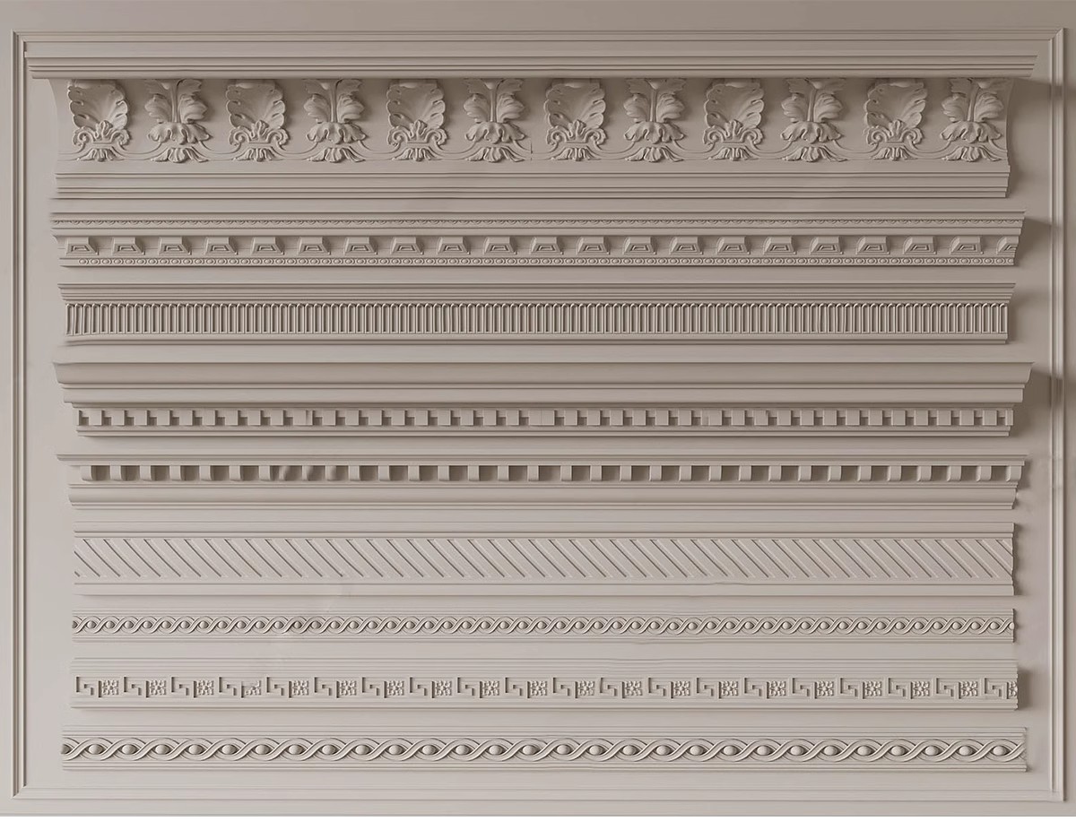 图片[14]-草图大师欧式法式雕花角花罗马柱石膏线条角线建筑构件SU模型库-大怪兽分享