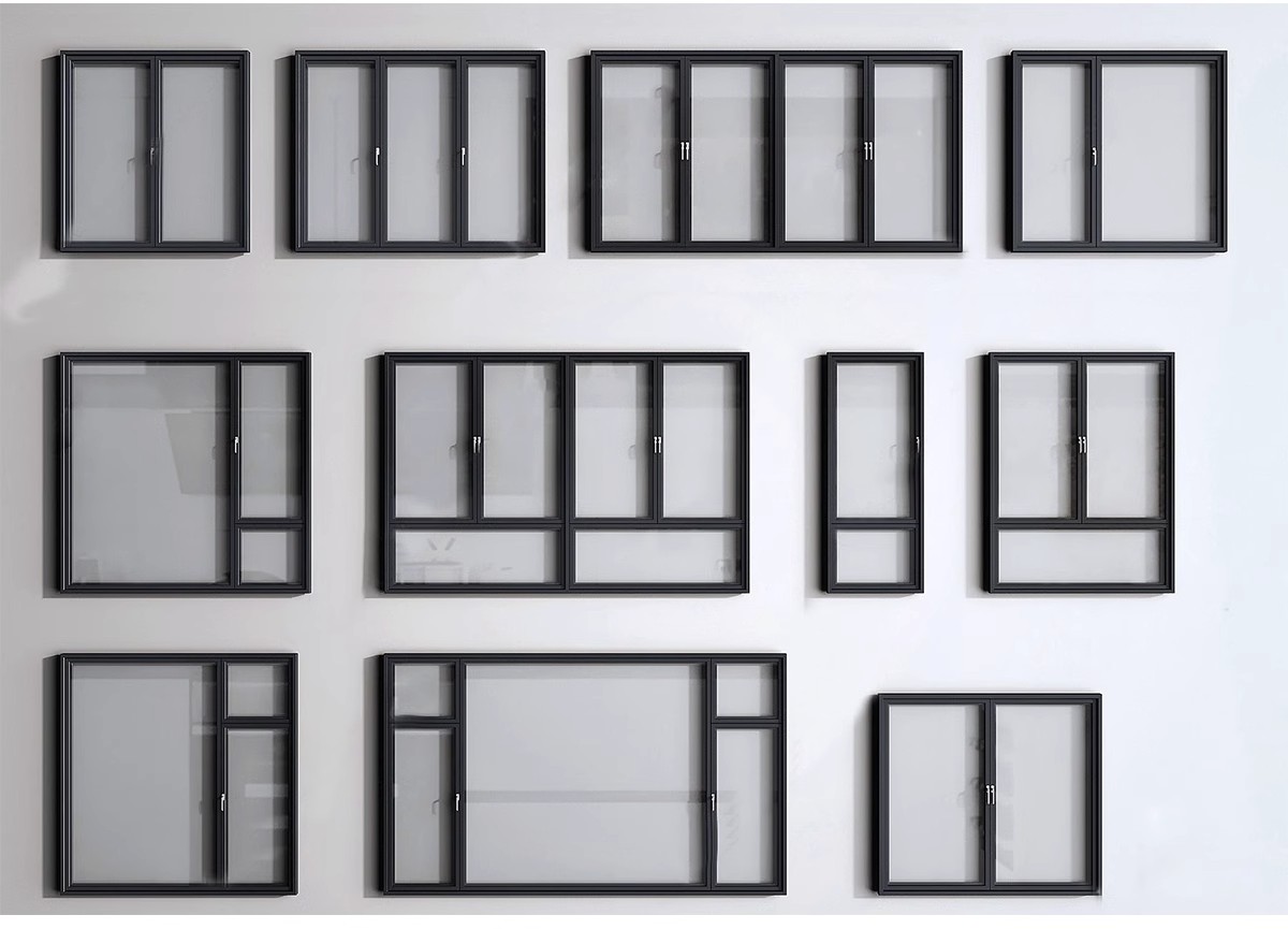 图片[14]-草图大师现代窗户组合推拉窗平开窗落地窗铝合金窗框断桥窗SU模型-大怪兽分享