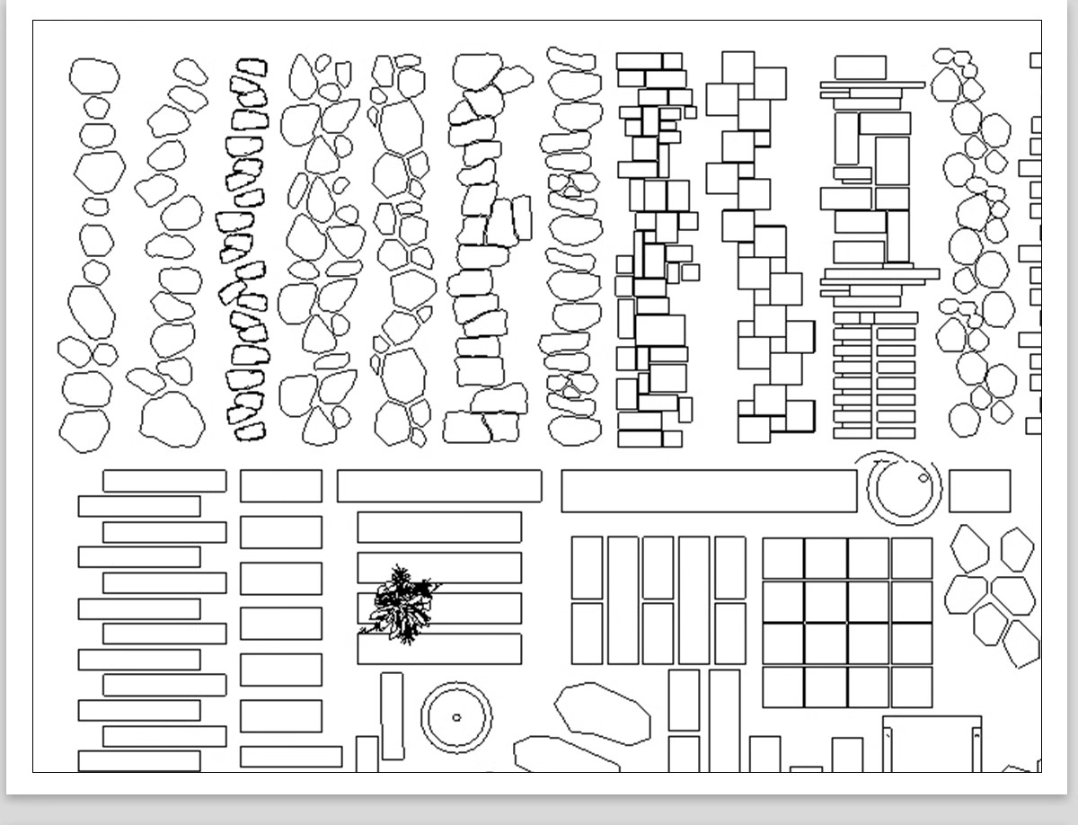 图片[14]-步道汀步小路CAD施工图 地面园林铺装中式别墅庭院景观小品图库块-大怪兽分享