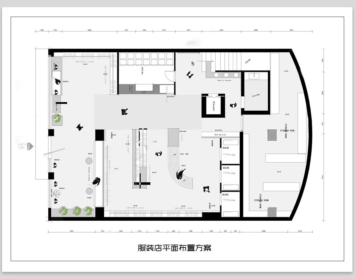 图片[13]-服装店专卖店创意构思方案CAD平面布局图优化设计素材库布置规划-大怪兽分享
