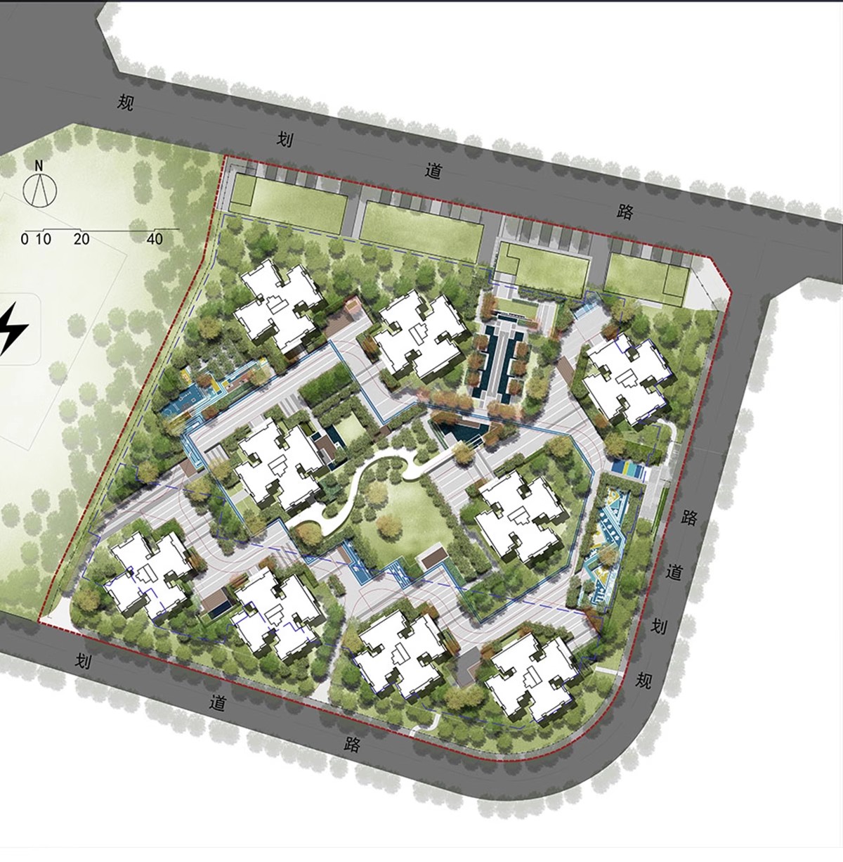图片[18]-居住小区规划PSD总平面图设计素材 住宅园林景观PS彩色平面效果图-大怪兽分享