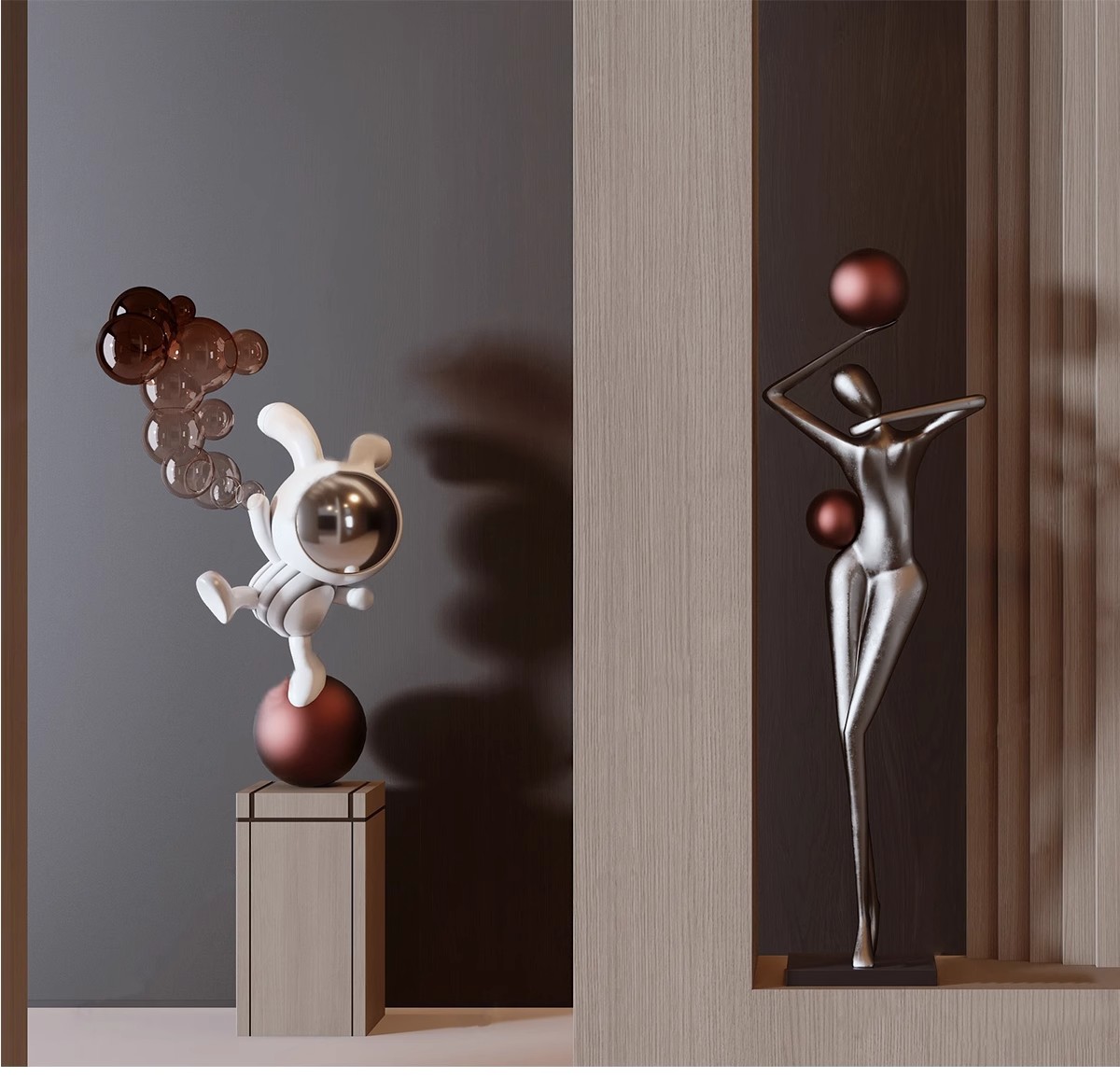 图片[25]-室内SU模型北欧创意雕塑摆件公仔现代装饰品组合挂画草图大师素材-大怪兽分享