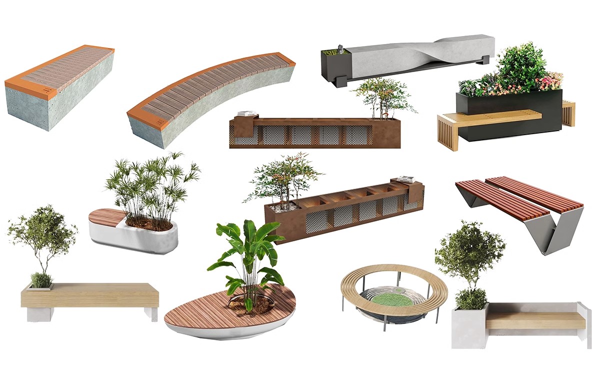 图片[14]-景观座椅树池坐凳ps素材 户外休闲公共公园小区PSD免扣效果图后期-大怪兽分享