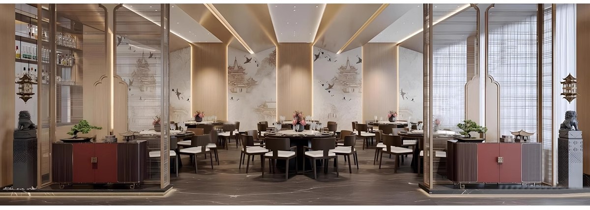 图片[14]-草图大师新中式风格餐饮店铺门头中餐厅餐馆快餐店室内设计SU模型-大怪兽分享