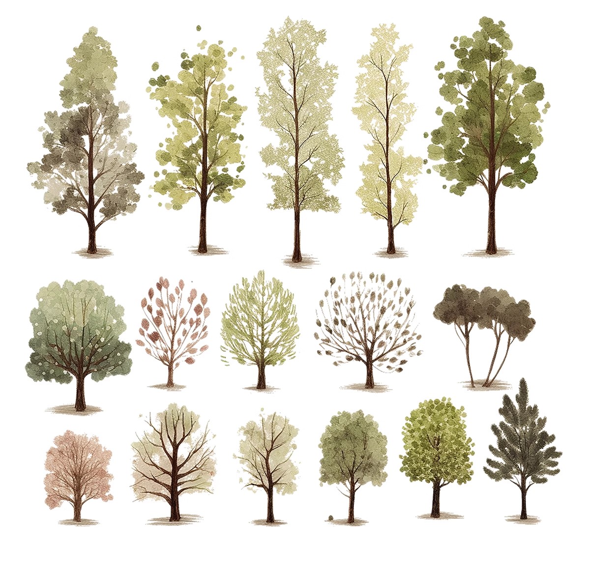 图片[14]-绿色纹理树PS素材竞赛风拼贴风小清新简约绿地鸟瞰轴测PSD文件PNG-大怪兽分享