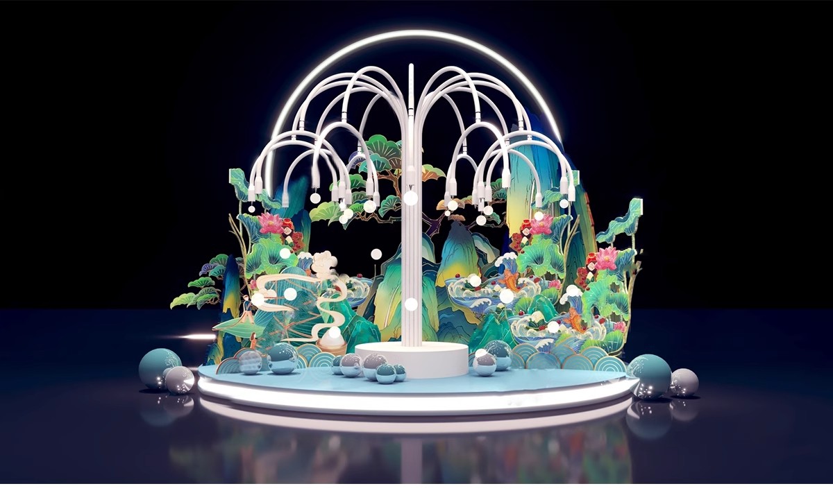 图片[14]-网红风橱窗饰品摆件美陈服装商场SU模型婚礼婚庆现场背景草图大师-大怪兽分享