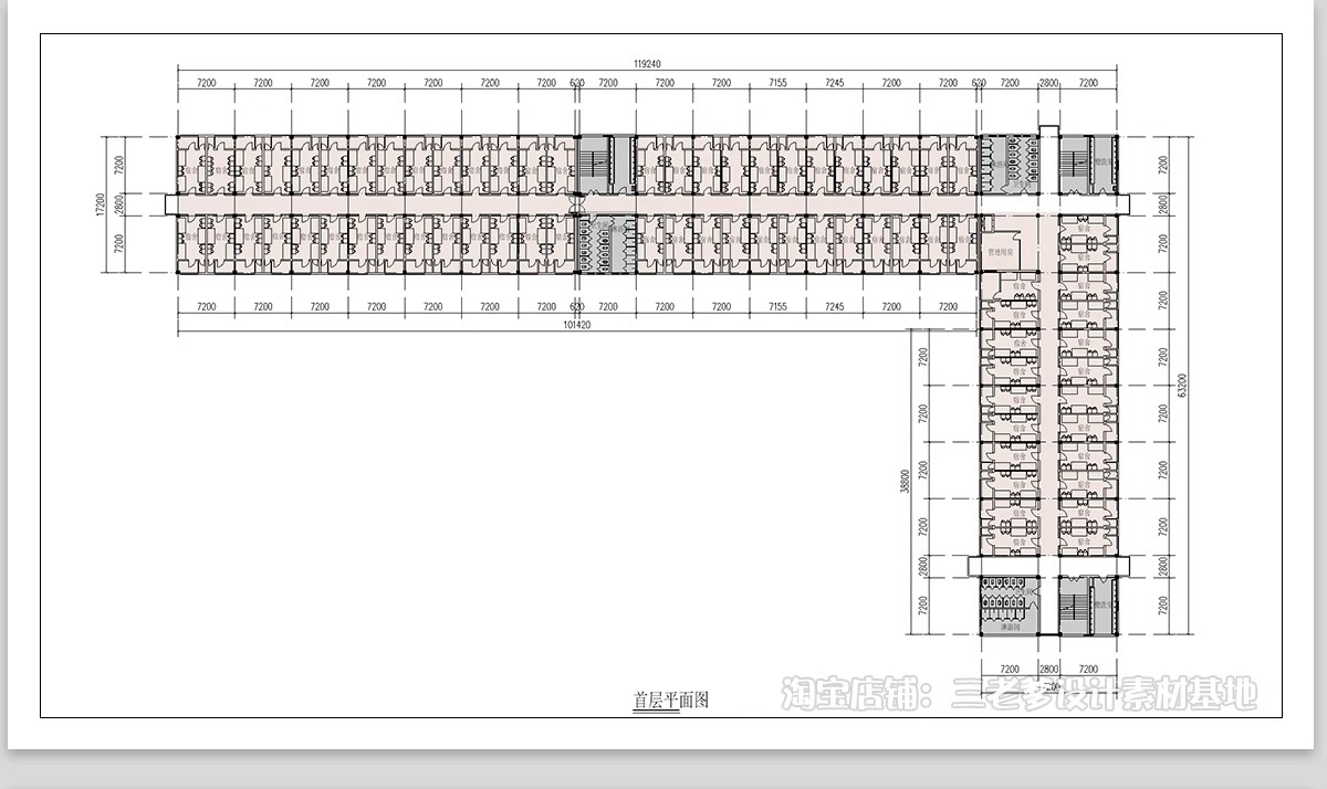 图片[14]-宿舍楼公寓楼CAD平面布局图学校职工学生建筑施工图设计布置方案-大怪兽分享