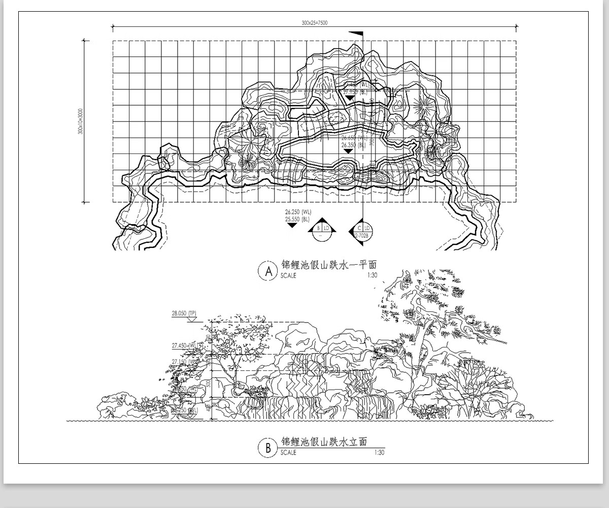图片[14]-假山置石CAD图库 景观石太湖石平面立面园林别墅庭院图块施工图-大怪兽分享