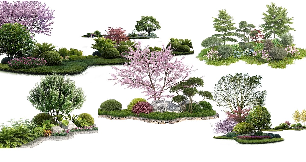 图片[13]-花坛树池ps素材库景观花镜花草植物乔灌木造型组团psd免抠效果图-大怪兽分享