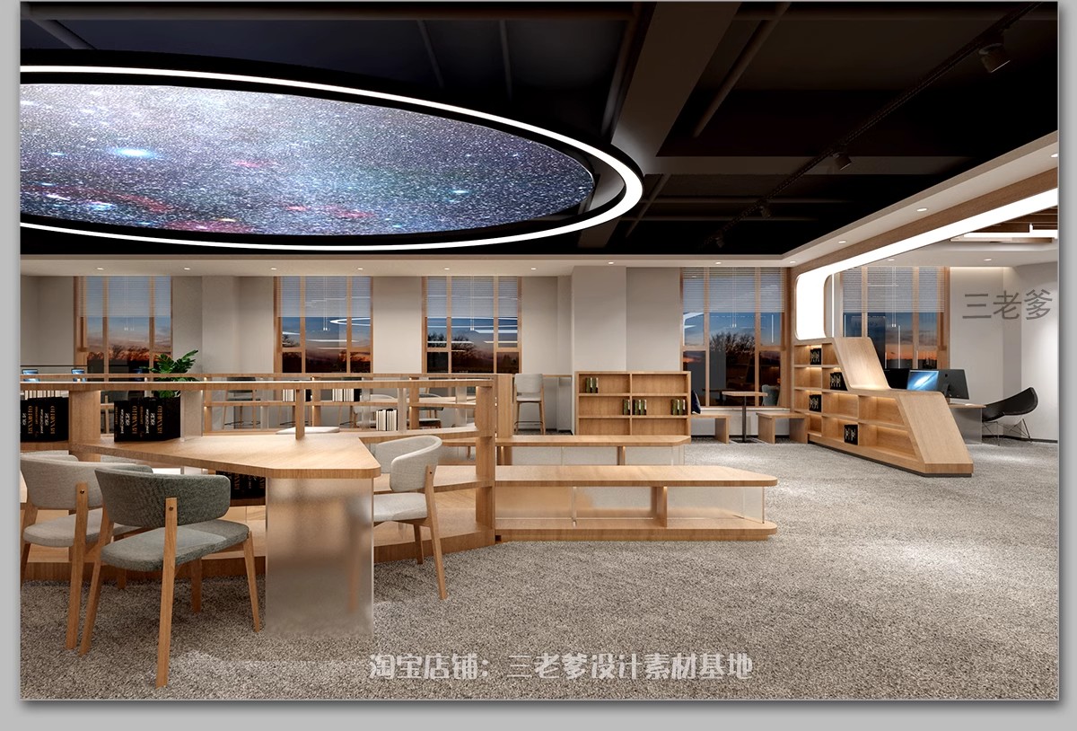 图片[12]-书店阅览室图书馆3d模型SU书咖书吧装修设计3Dmax效果图CAD施工图-大怪兽分享