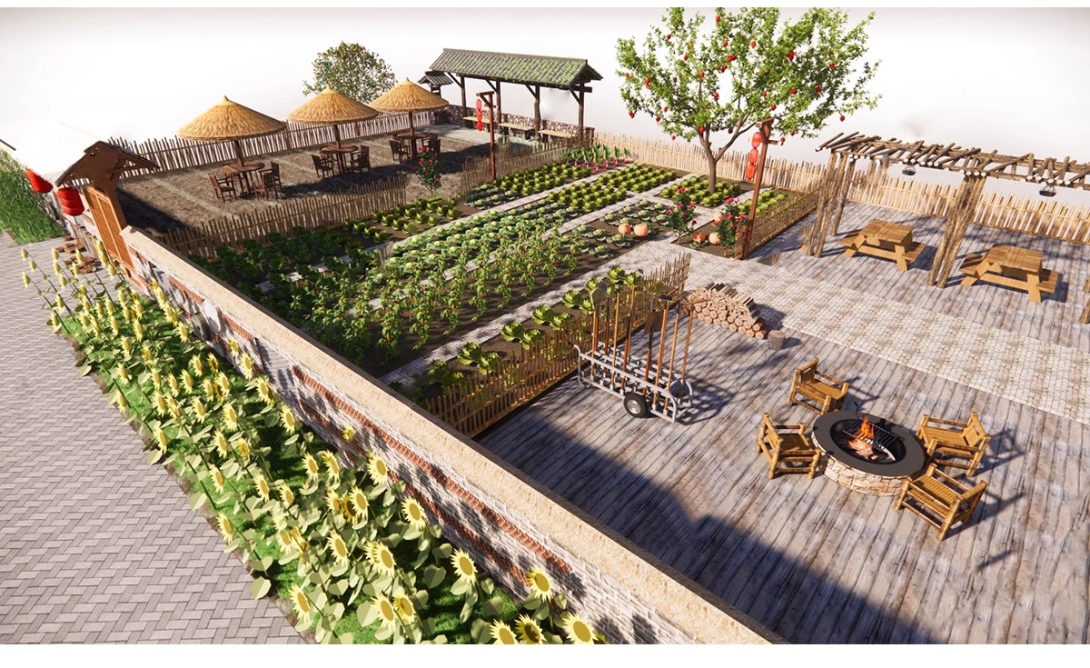 图片[14]-农村乡村田园庭院子蔬菜种植园农家乐菜地菜园栅栏草图大师SU模型-大怪兽分享