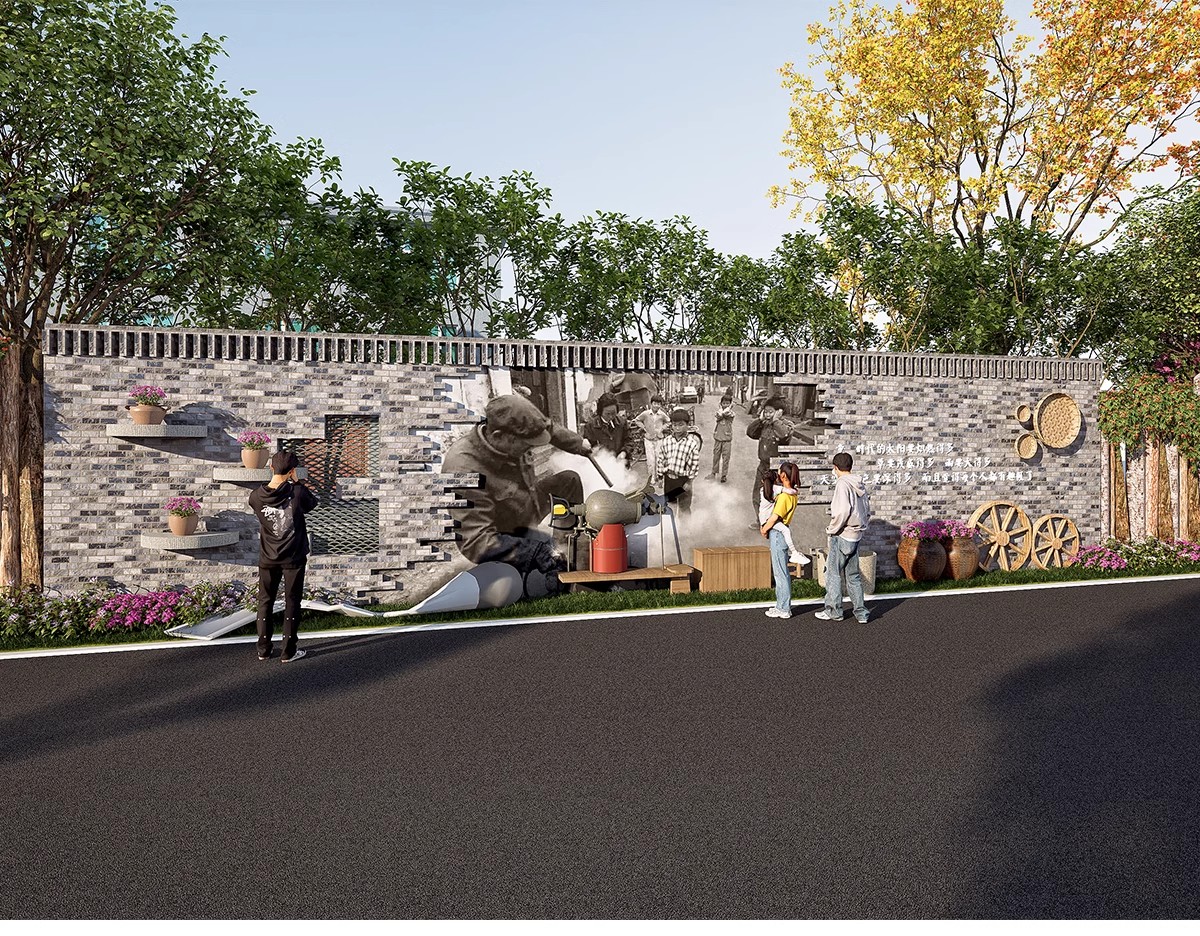 图片[14]-特色文化中式景观墙su模型小品艺术浮雕柱徽派白墙景墙庭院雕塑-大怪兽分享