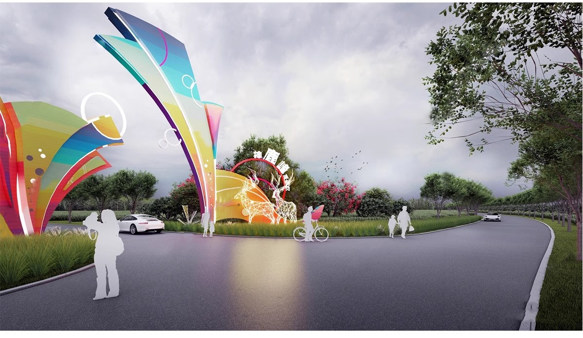 图片[14]-现代公园体育运动入口景观景区大门雕塑LOGO景墙指示标识牌SU模型-大怪兽分享