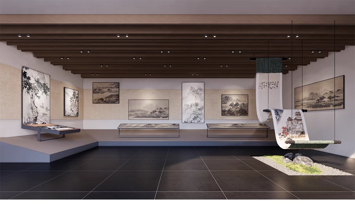 图片[15]-现代画室文化展览馆新中式书画展厅画廊美术馆草图大师SU模型素材-大怪兽分享