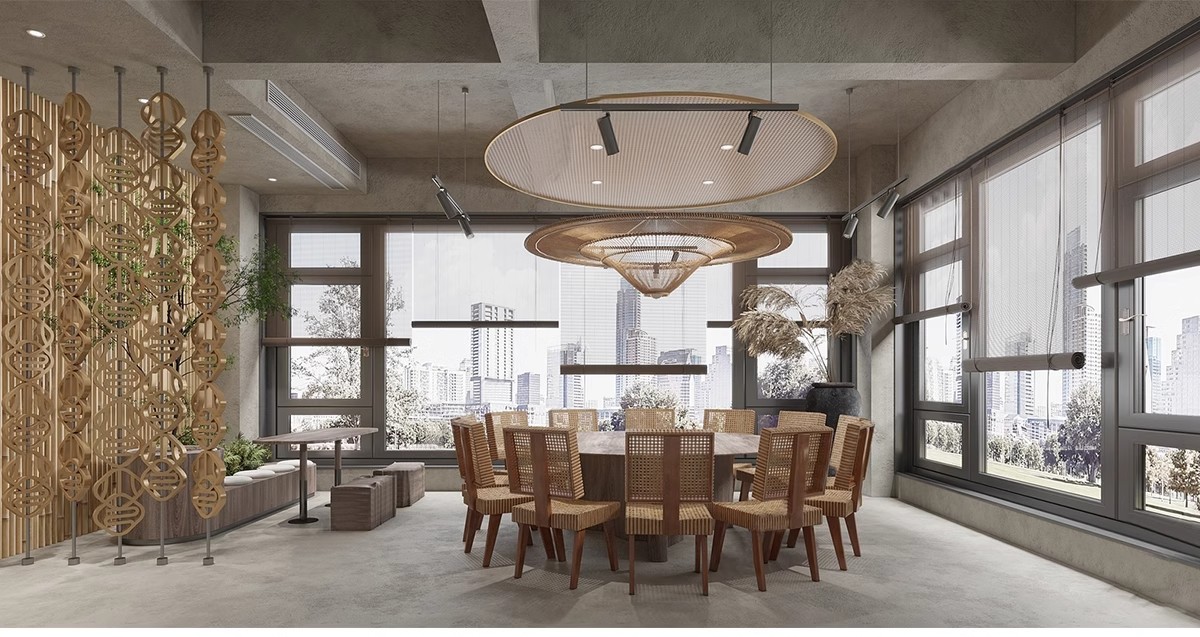 图片[15]-侘寂风餐厅室内设计饭店奶茶店咖啡厅餐饮空间工装草图大师SU模型-大怪兽分享