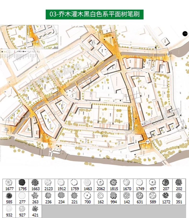 图片[15]-平面树植物ps笔刷小清新水彩树乔木灌木总平面图灰色彩平植物笔刷-大怪兽分享