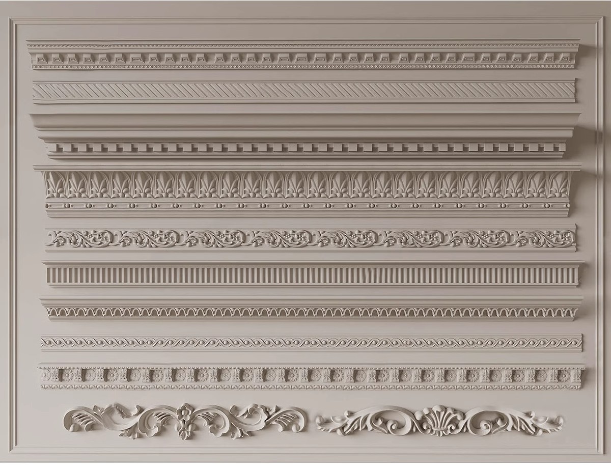 图片[15]-草图大师欧式法式雕花角花罗马柱石膏线条角线建筑构件SU模型库-大怪兽分享