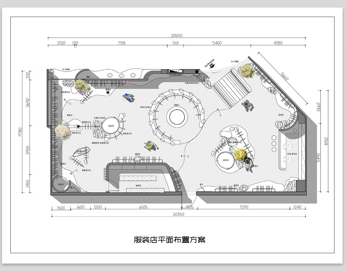 图片[14]-服装店专卖店创意构思方案CAD平面布局图优化设计素材库布置规划-大怪兽分享