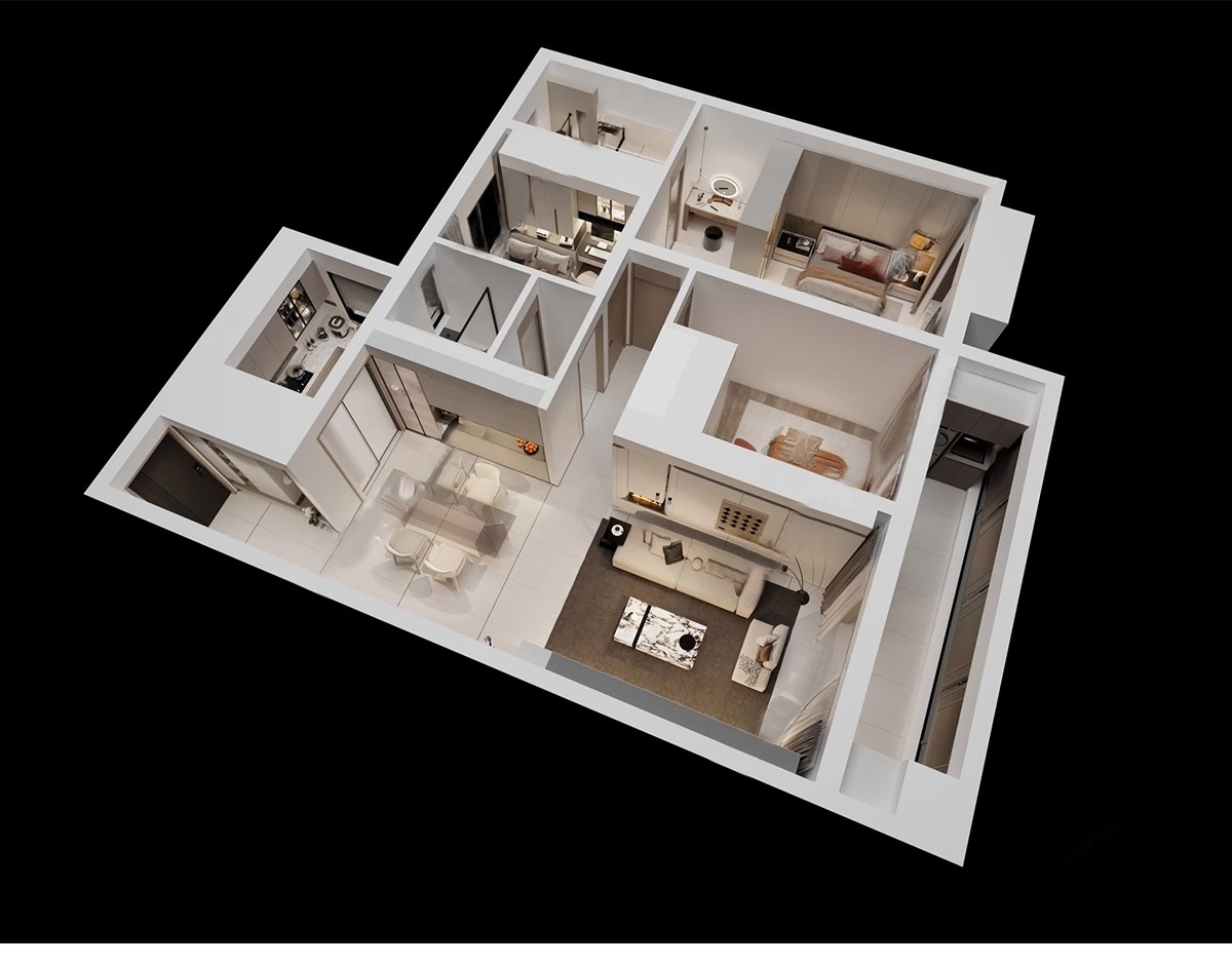 图片[24]-家装全屋整套客厅卧室厨房北欧现代新中式整体全套室内设计SU模型-大怪兽分享