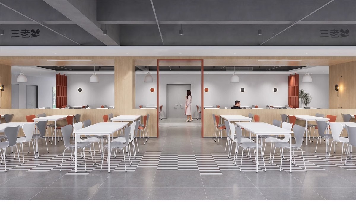 图片[14]-餐厅企业公司学校大学生员工食堂SU模型 CAD施工图快餐厅草图大师-大怪兽分享