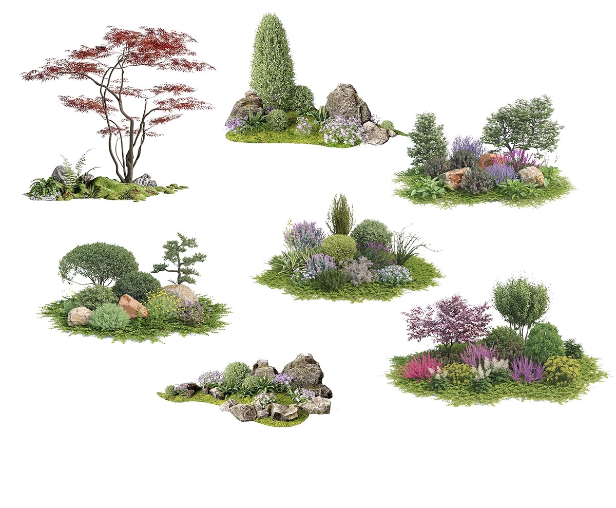 图片[15]-PS花镜花境灌木花丛组团设计组合花卉植物配置效果图psd免扣素材-大怪兽分享