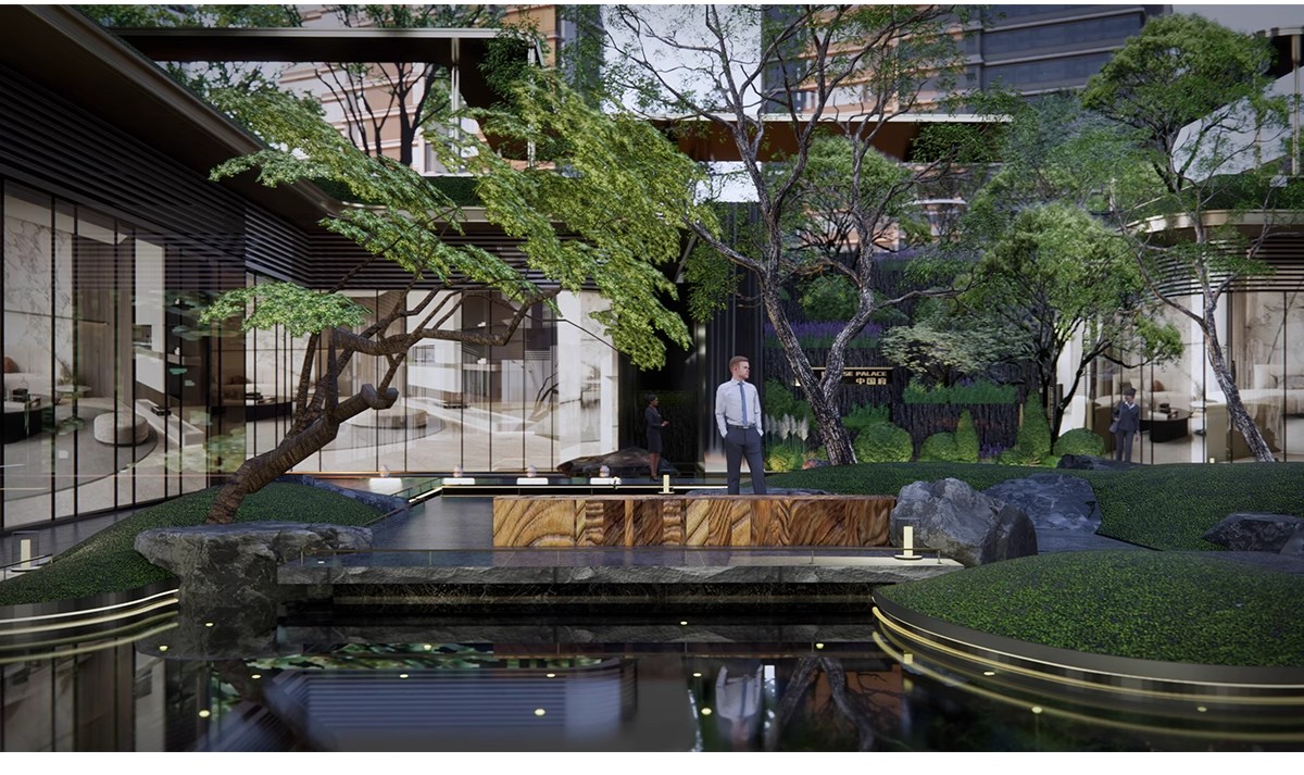 图片[15]-下沉式庭院私家花园别墅天井室内造景景观植物小品su模型草图大师-大怪兽分享