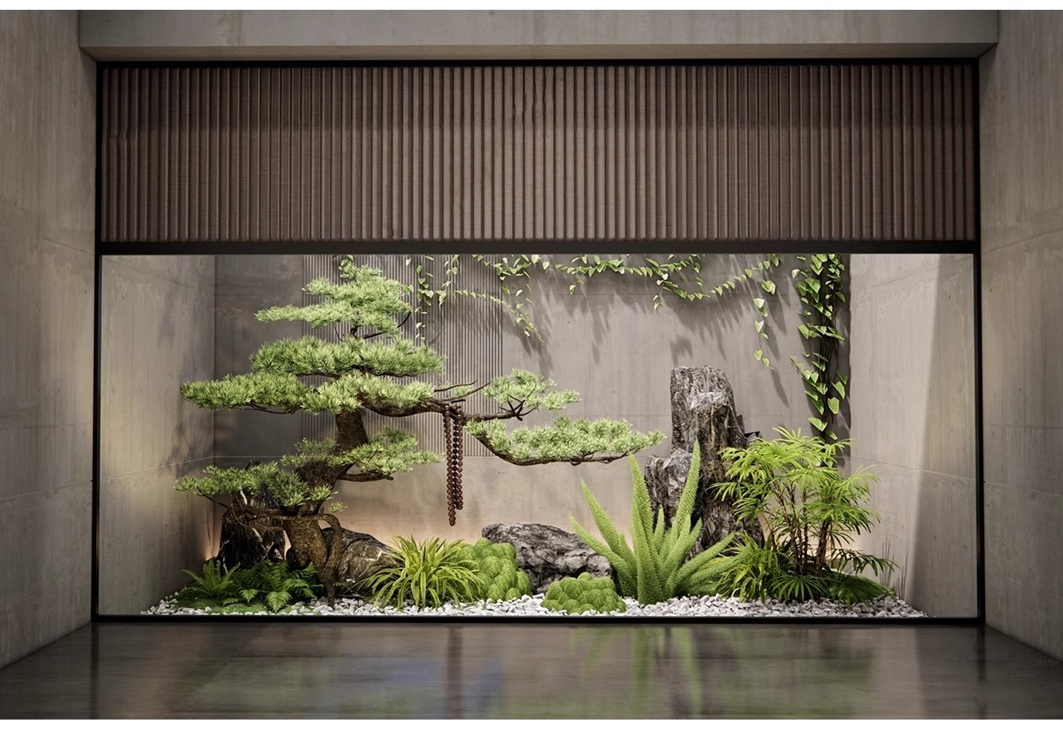 图片[15]-2025室内造景庭院景观小品3d模型中式植物绿植花园3dmax模型素材-大怪兽分享
