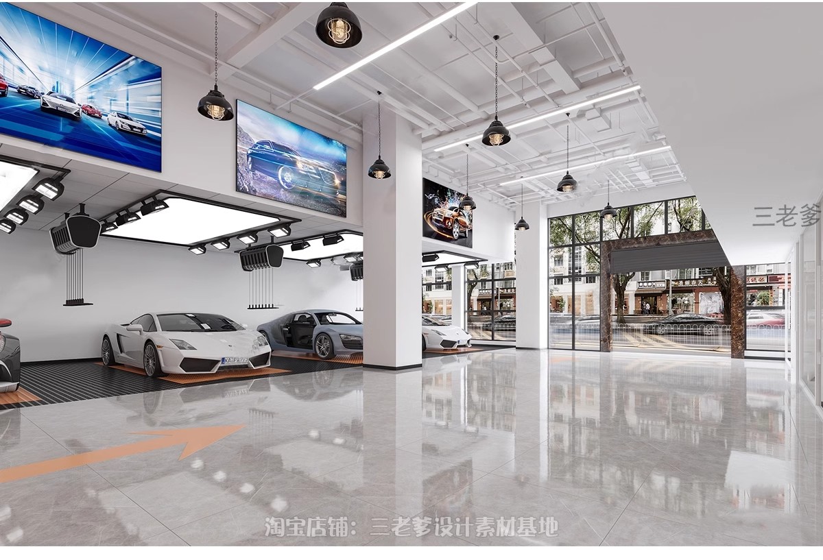 图片[15]-汽车展厅3d模型4S专卖店美容维修装修cad施工图设计3dmax效果图SU-大怪兽分享