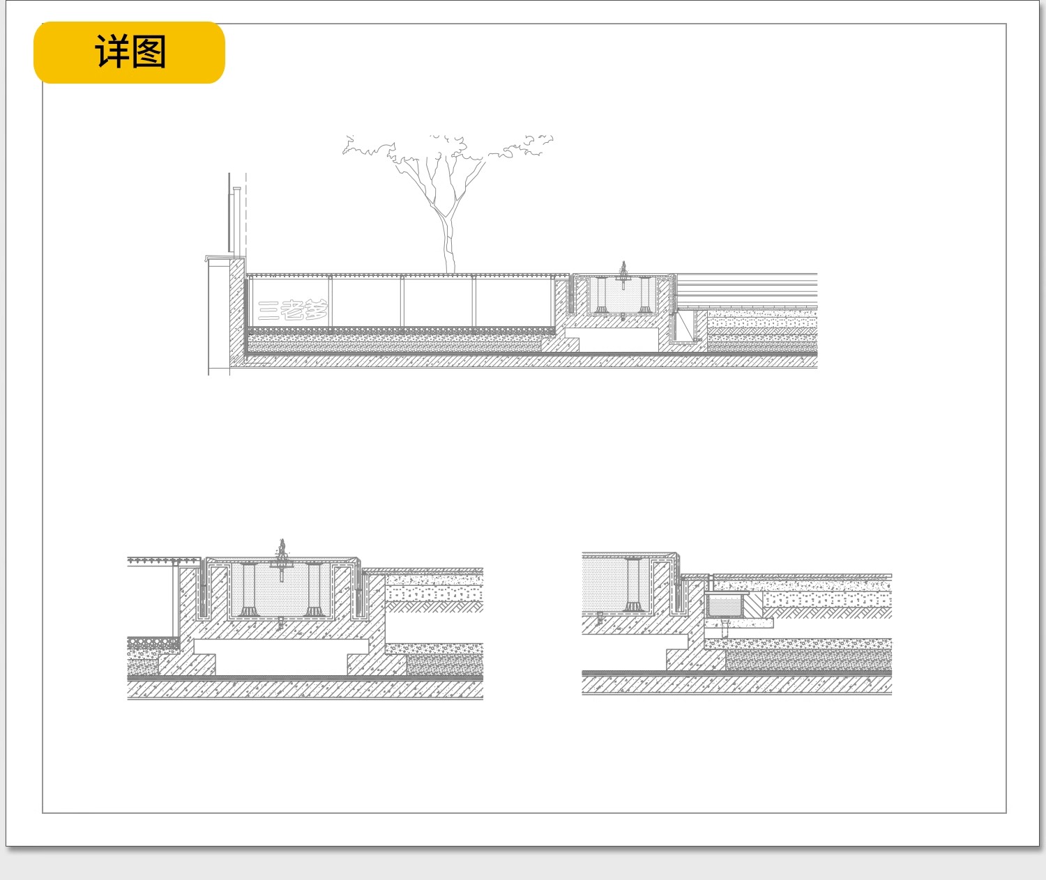 图片[15]-别墅庭院设计规划方案屋顶空中花园景观绿化cad施工图平面图素材-大怪兽分享