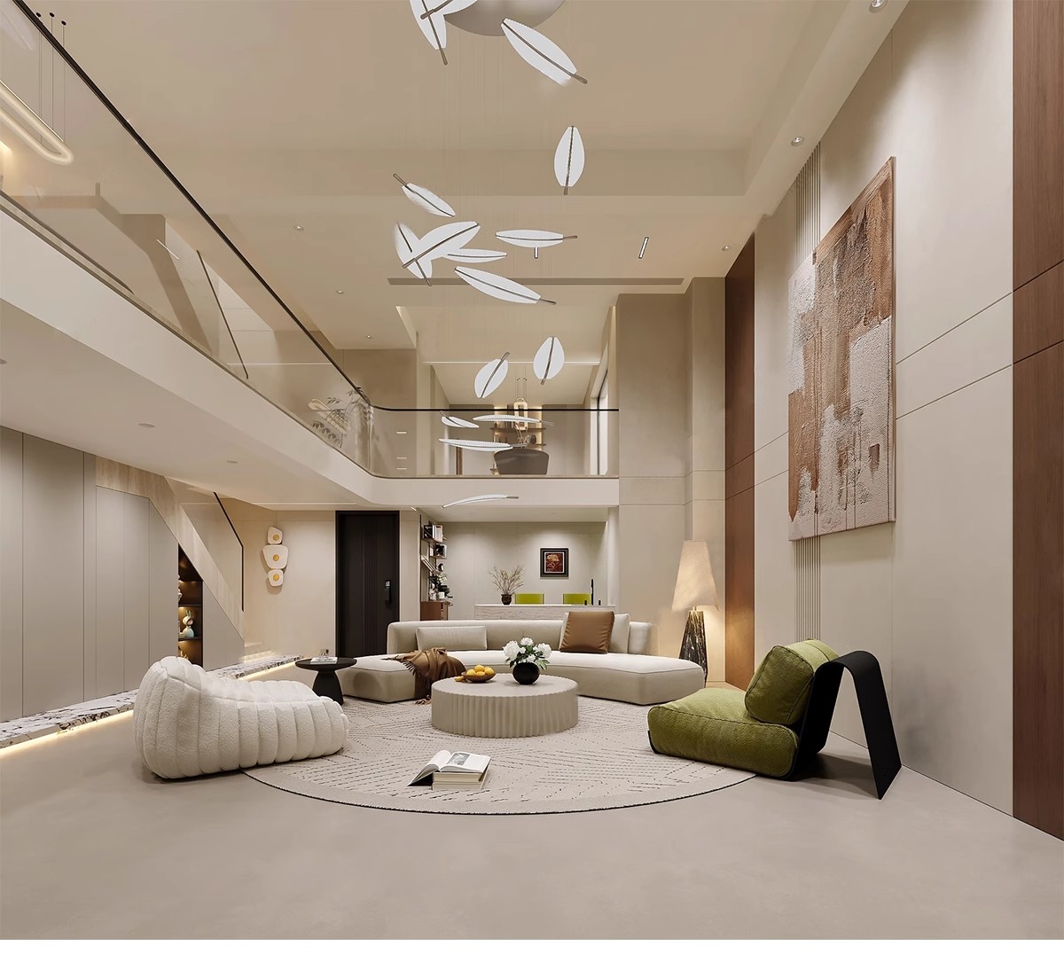 图片[15]-2025年现代简约复式挑空别墅3D模型库家装整体客厅卧室3Dmax素材-大怪兽分享