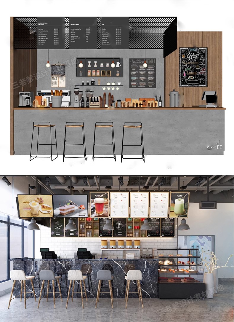 图片[34]-INS网红风LOFT工业风格咖啡厅奶茶店水吧草图大师SU模型CAD施工图-大怪兽分享