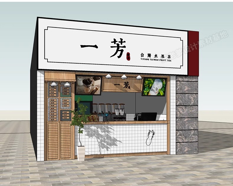 图片[38]-INS网红风LOFT工业风格咖啡厅奶茶店水吧草图大师SU模型CAD施工图-大怪兽分享