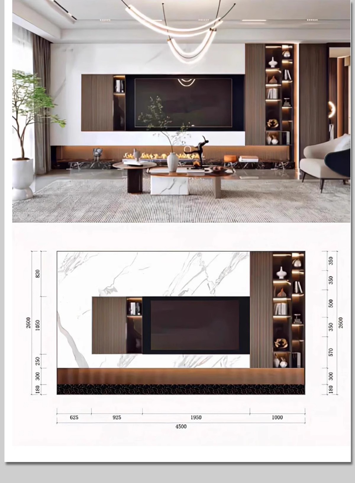 图片[16]-客厅餐厅卧室电视背景墙效果图家装装修设计参考图片尺寸标注排版-大怪兽分享