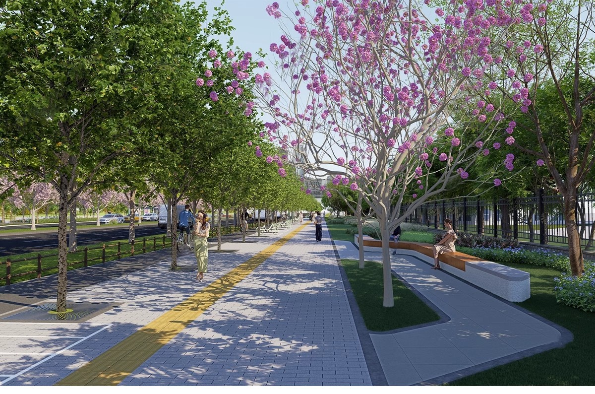 图片[16]-城市道路公路车行道斑马线地面指示线十字交通路口su模型草图大师-大怪兽分享