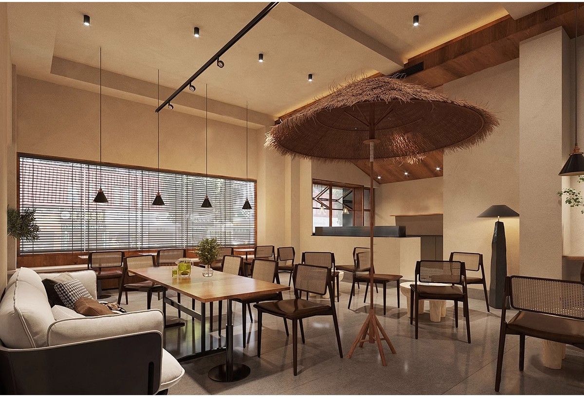 图片[16]-侘寂风餐厅室内设计饭店奶茶店咖啡厅餐饮空间工装草图大师SU模型-大怪兽分享