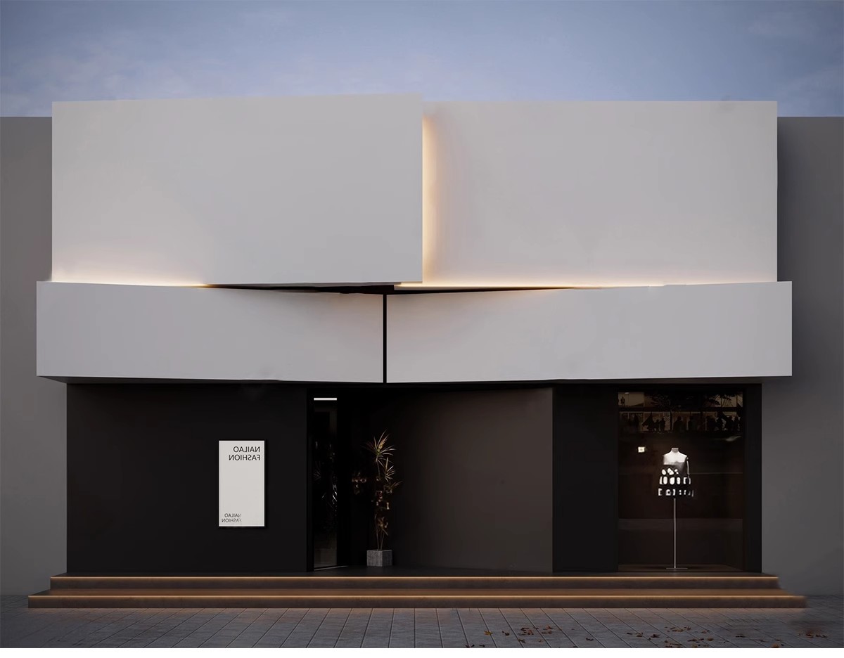 图片[16]-草图大师门头SU模型现代新中式餐厅甜品店面商业街餐饮店铺门面-大怪兽分享