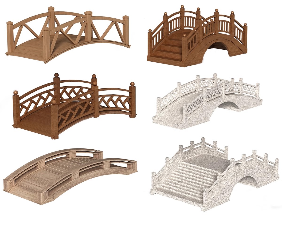 图片[15]-景观桥石桥拱桥木桥SU模型sketchup设计素材库新中式草图大师小桥-大怪兽分享