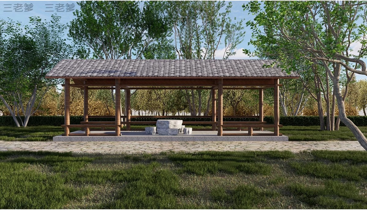 图片[15]-凉亭子廊架SU模型中式欧式古建园林sketchup建筑景观构件设计素材-大怪兽分享